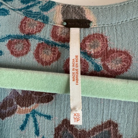 Free People Just the Two of Us Top, Light Blue XS - Picture 13 of 16